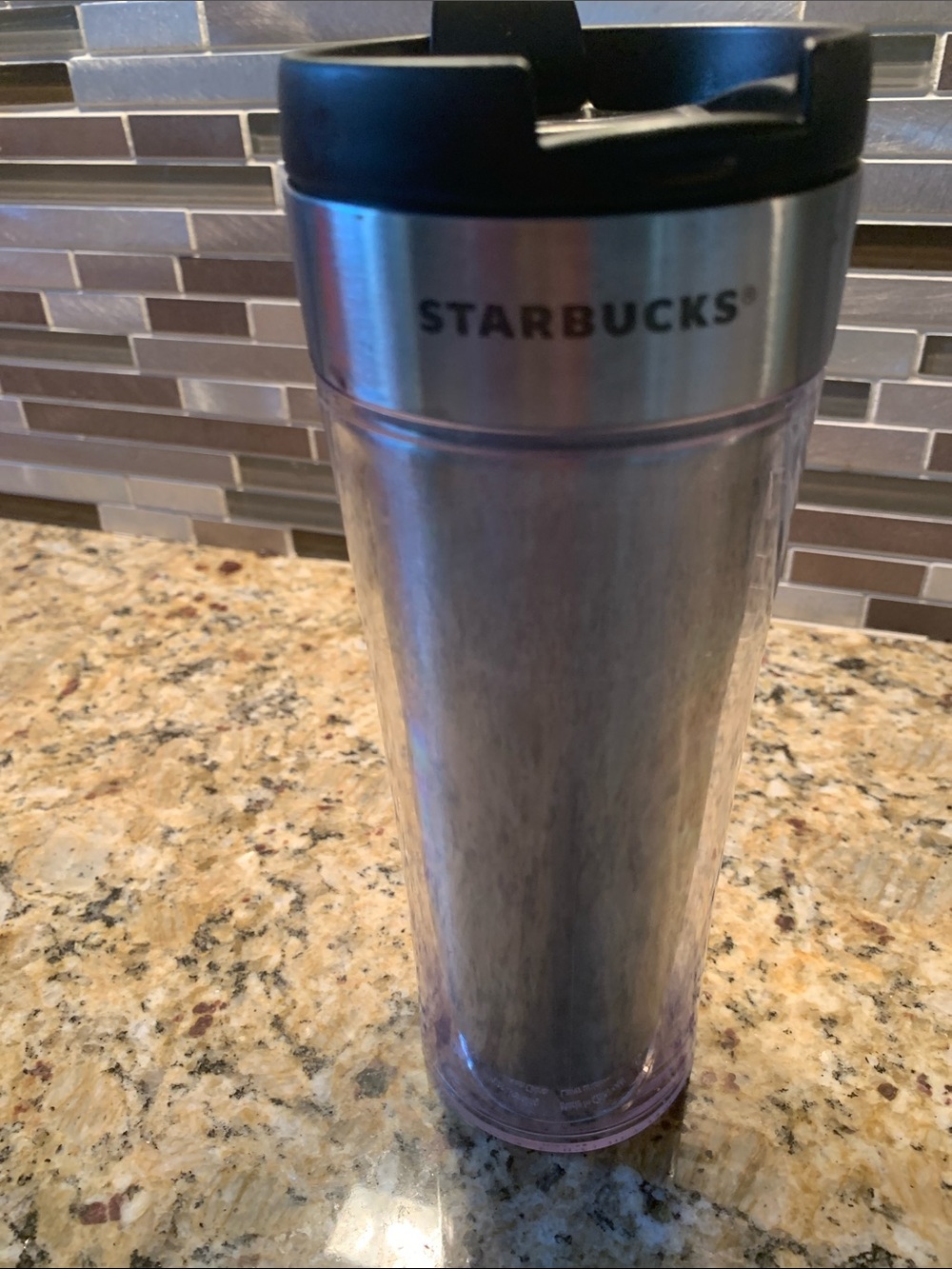 Starbucks Silver Stainless Steel Travel Mug- Doodle it